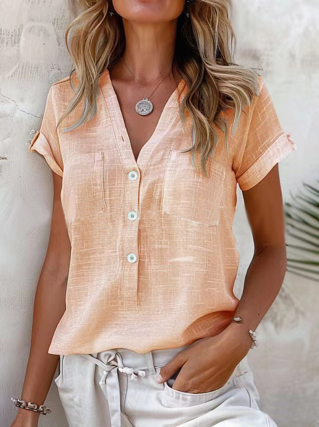 Alix | Blouse légère en lin avec détail noué