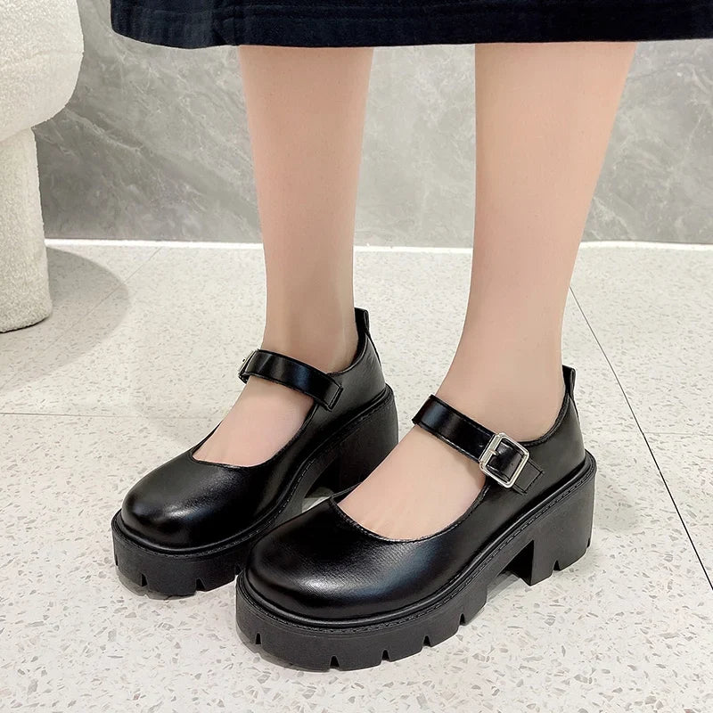 Ottavia | Platform Mary Janes with Block Heel