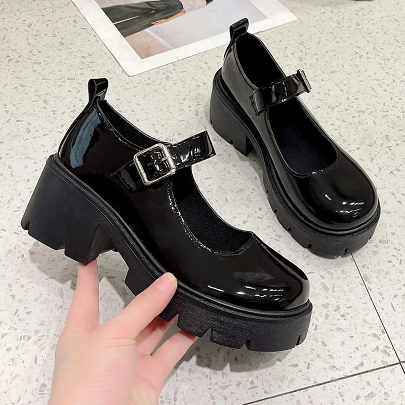 Ottavia | Platform Mary Janes with Block Heel