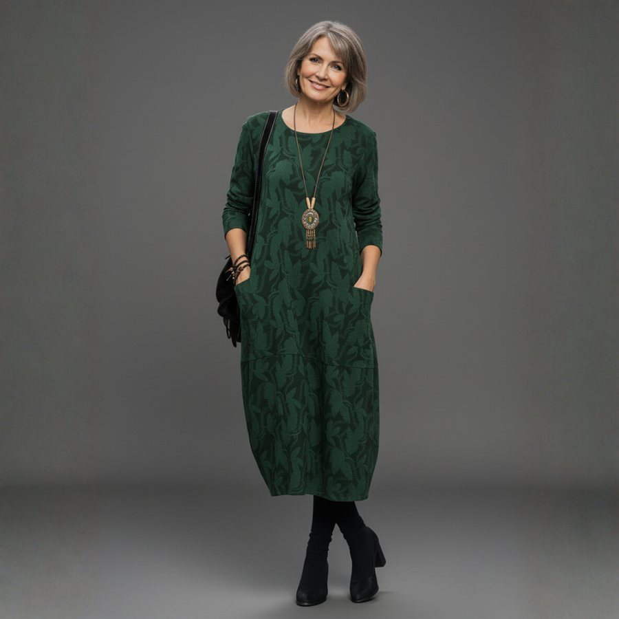 Mara | Robe relaxed à motif feuillage