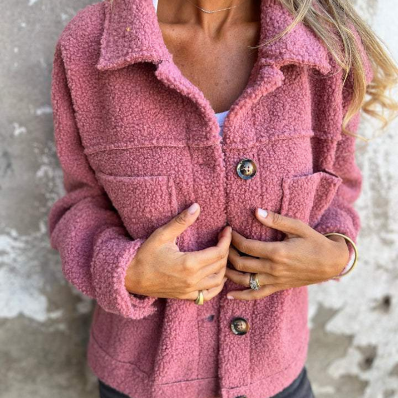 Ariane | Soft faux fur jacket with buttons