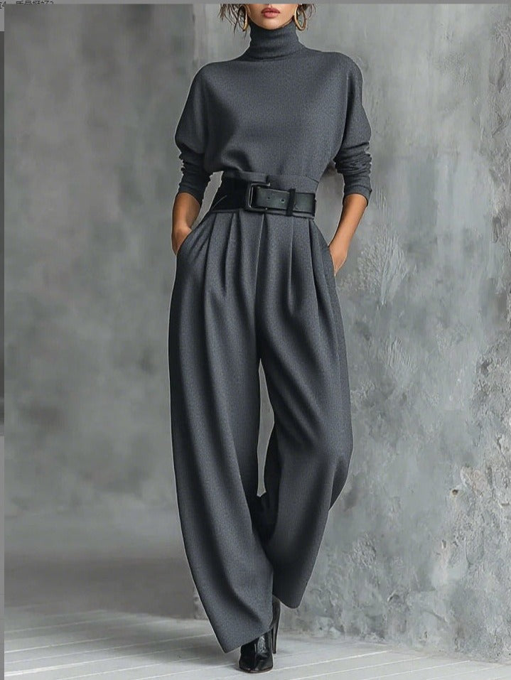 Nolya | Ensemble col roulé & pantalon droit