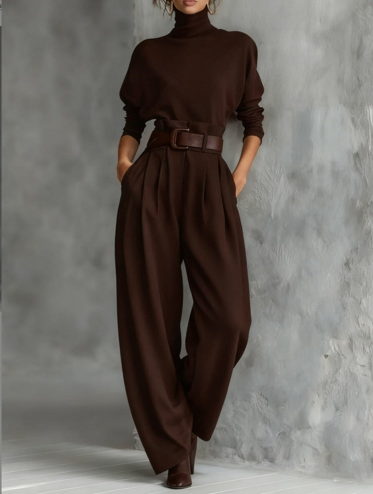 Nolya | Ensemble col roulé & pantalon droit
