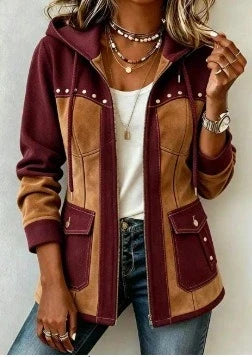Véronique | Mixed-Fabric Hooded Jacket