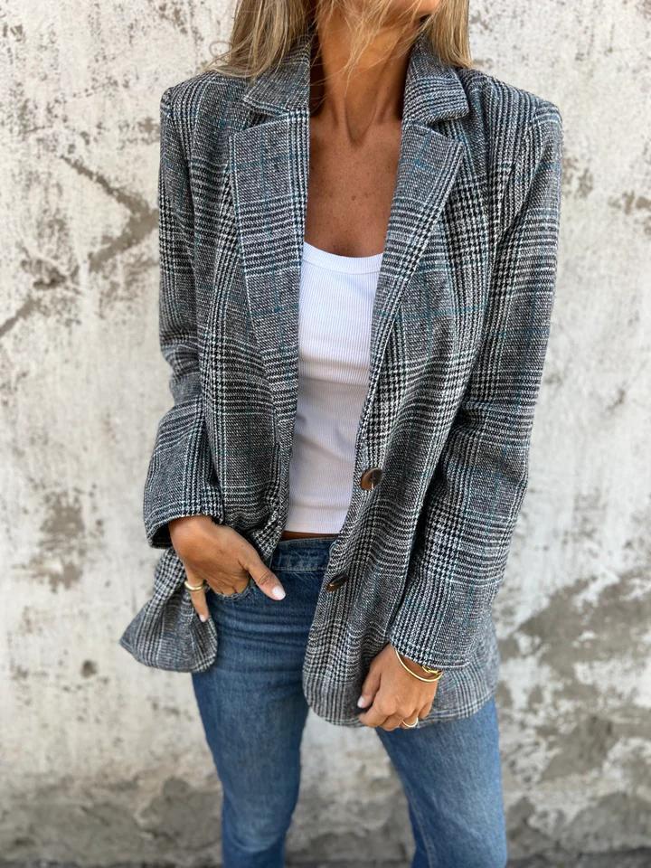 Domitille | Blazer élégant à carreaux