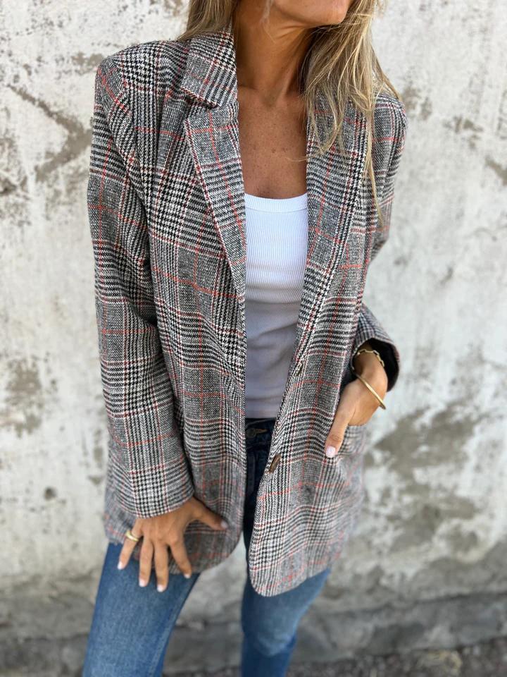 Domitille | Blazer élégant à carreaux