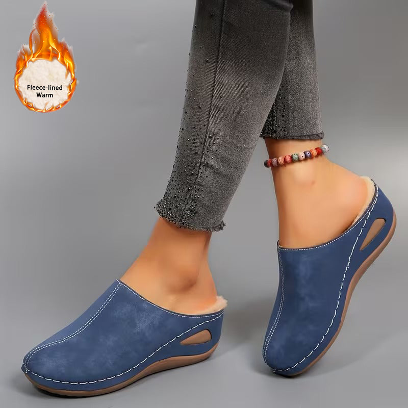 Sarah | Cozy slip-on moccasins with a fleece lining