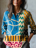 Mira | Colorful Geometric Print Shirt
