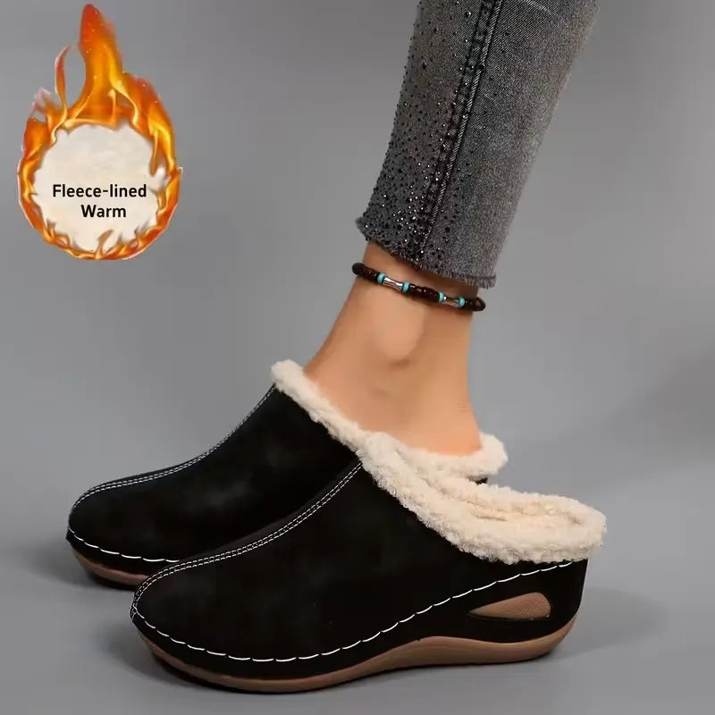 Sarah | Cozy slip-on moccasins with a fleece lining