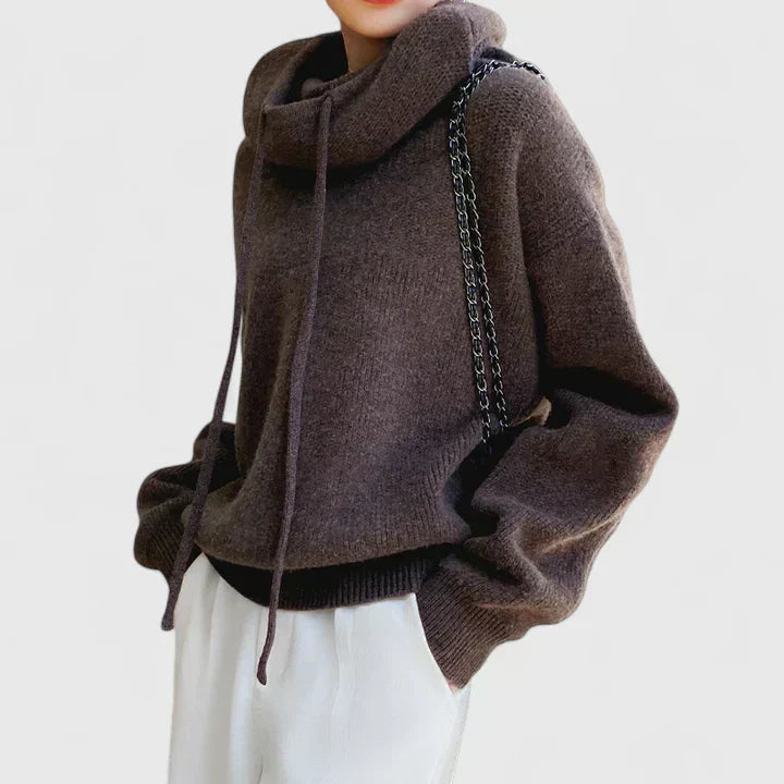 Virginia - Cozy Knit Hoodie