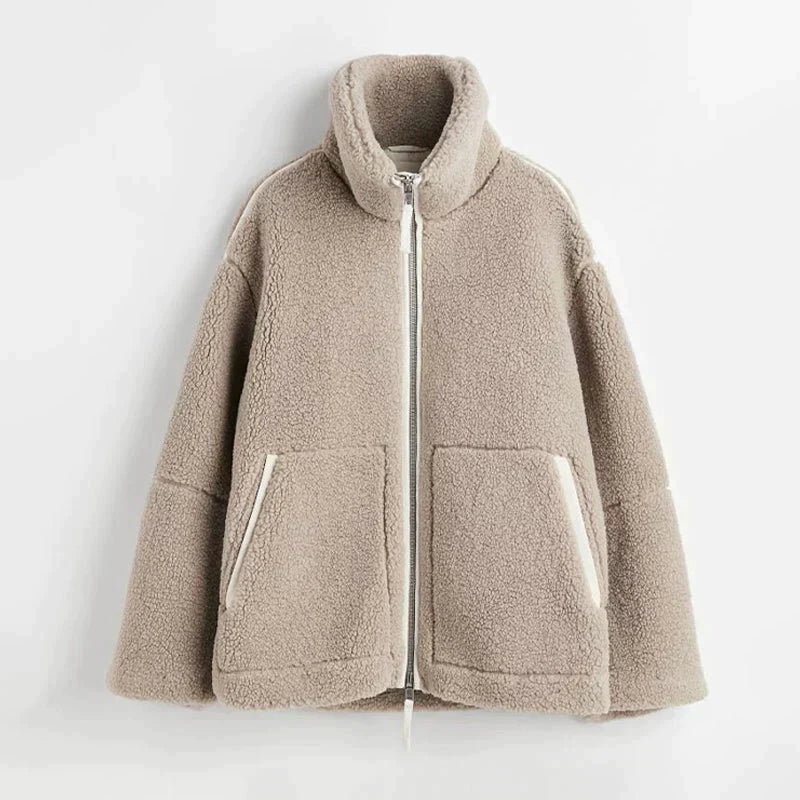 Camille | Veste Teddy Oversize Col Montant