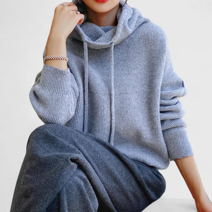 Virginia - Cozy Knit Hoodie