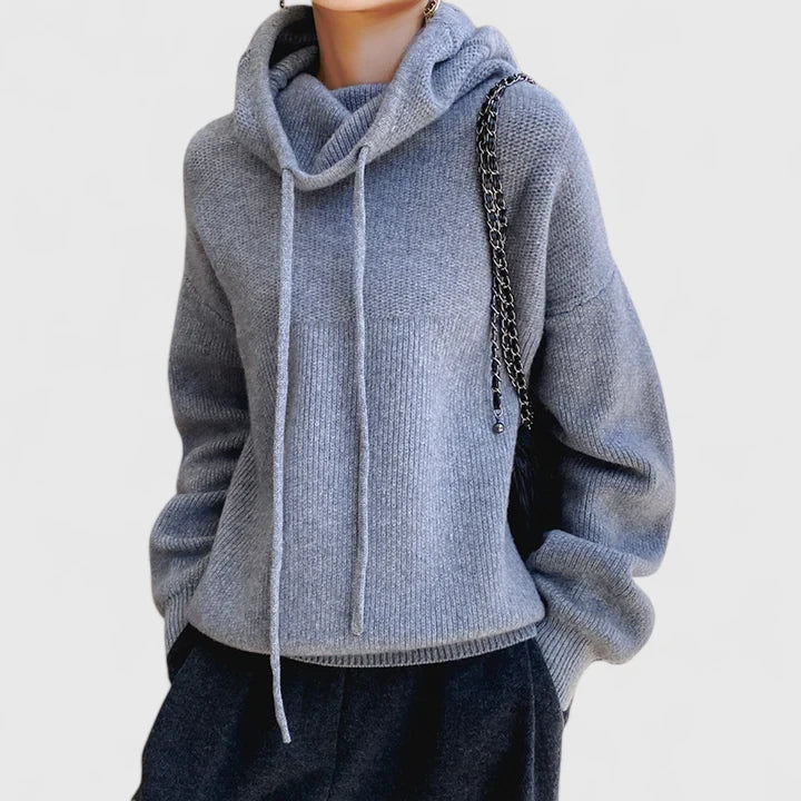 Virginia - Cozy Knit Hoodie