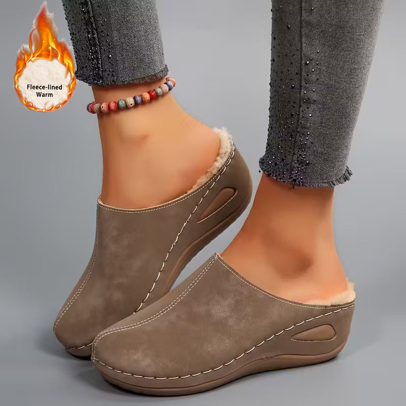 Sarah | Cozy slip-on moccasins with a fleece lining