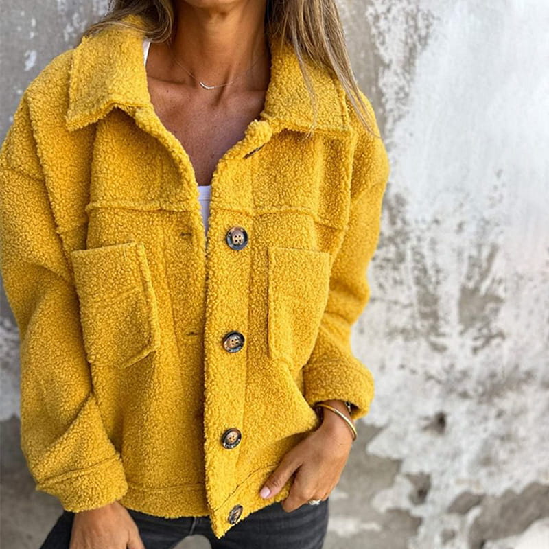 Ariane | Soft faux fur jacket with buttons