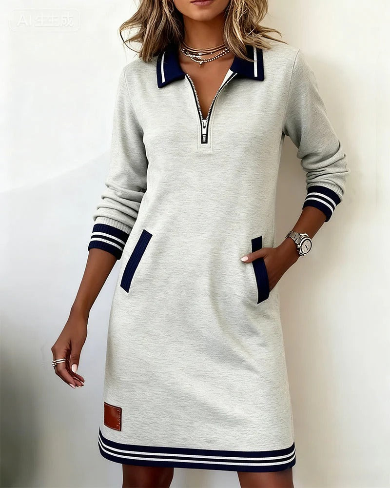 Solara | Robe casual élégante zippée