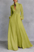 Patricia | Flowing Button-Front Maxi Dress