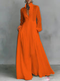 Audrey | Flowing Button-Front Maxi Dress