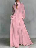 Ivy | Flowing Button-Front Maxi Dress