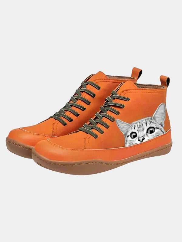 Camilla | Leather Ankle Boots for Cat Lovers