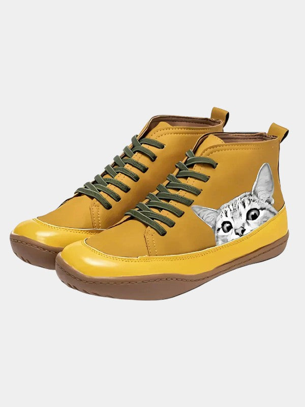 Camilla | Leather Ankle Boots for Cat Lovers