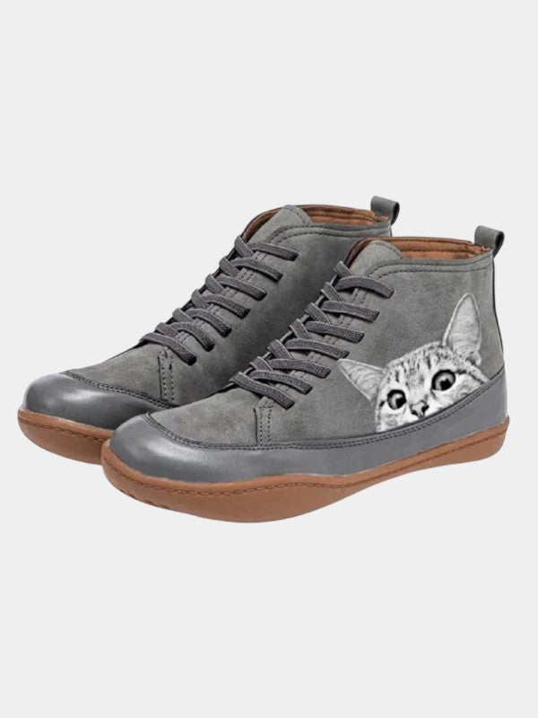 Camilla | Leather Ankle Boots for Cat Lovers