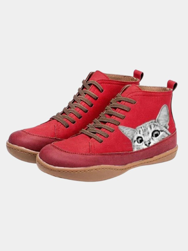 Camilla | Leather Ankle Boots for Cat Lovers