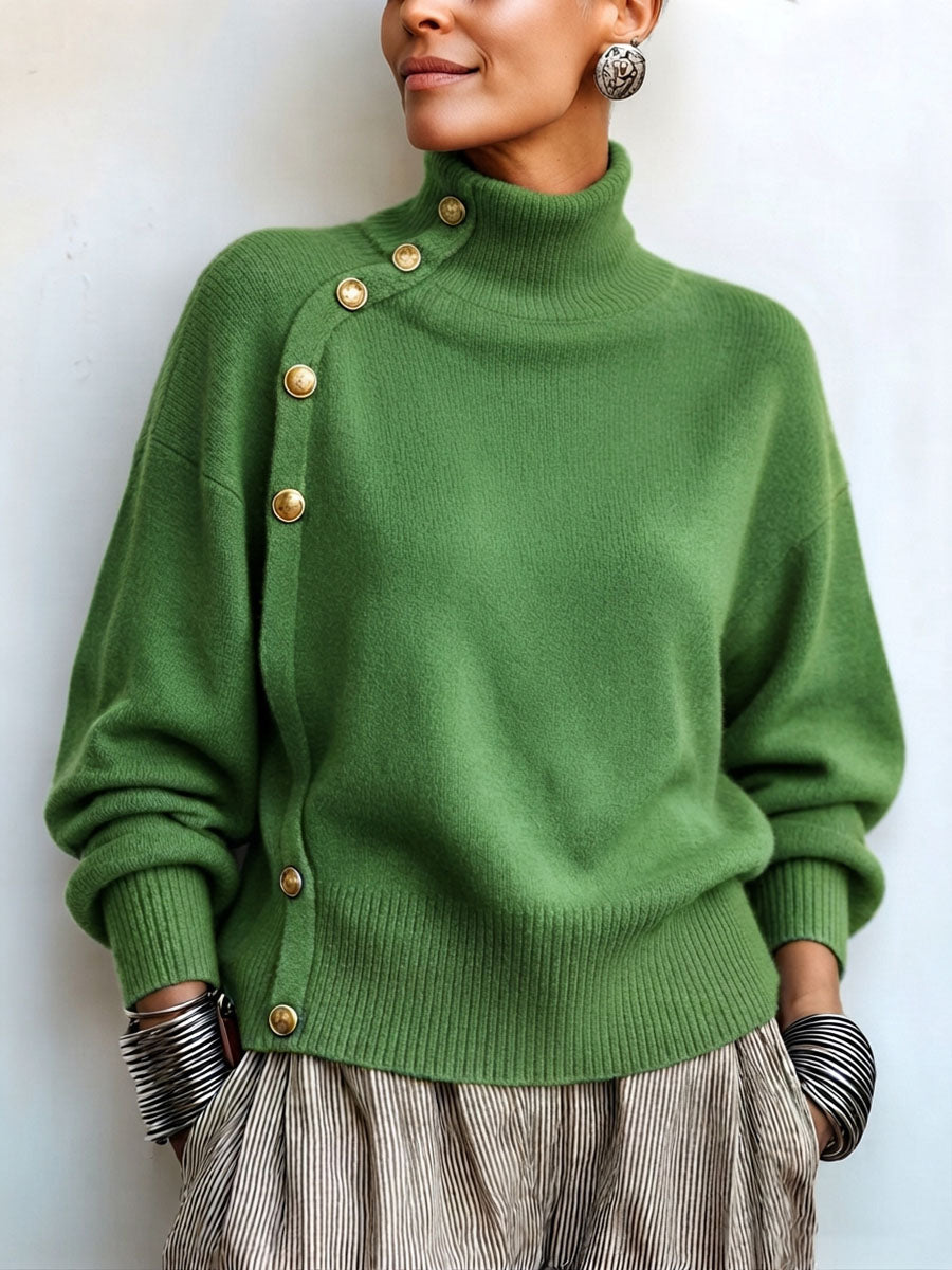 Lima | Sweater with Asymmetrical Turtleneck
