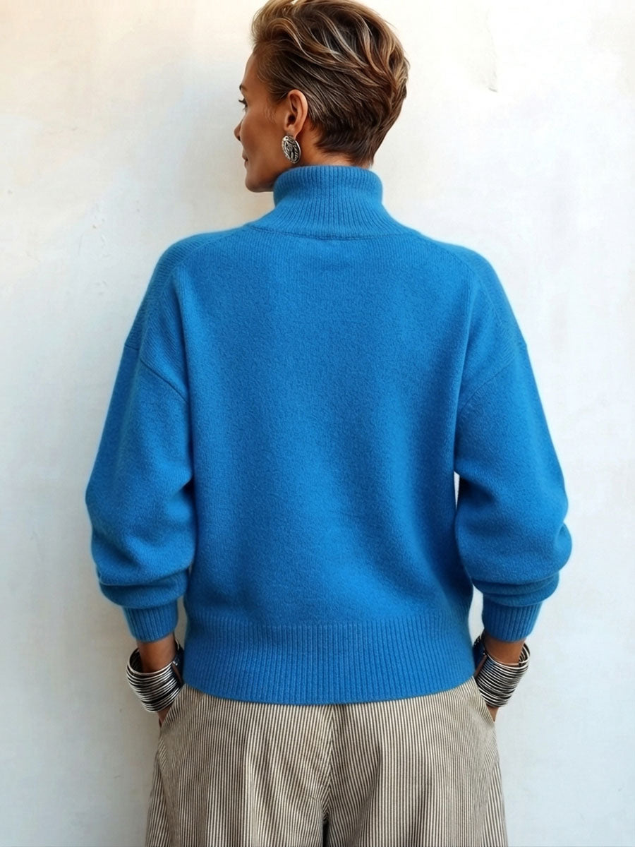 Lima | Sweater with Asymmetrical Turtleneck