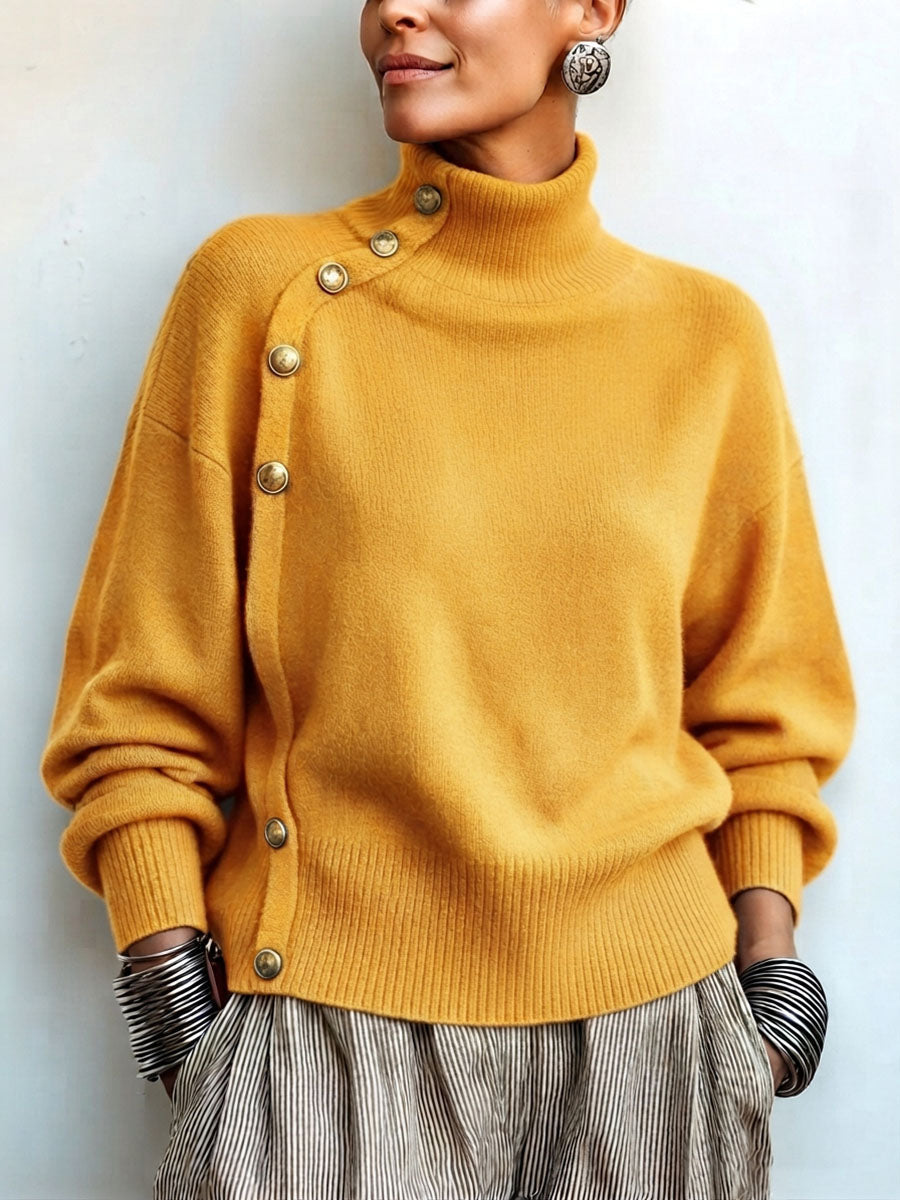 Lima | Sweater with Asymmetrical Turtleneck