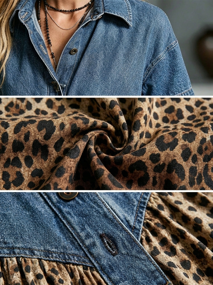 Amara | Leopard Gradient Penny Dress