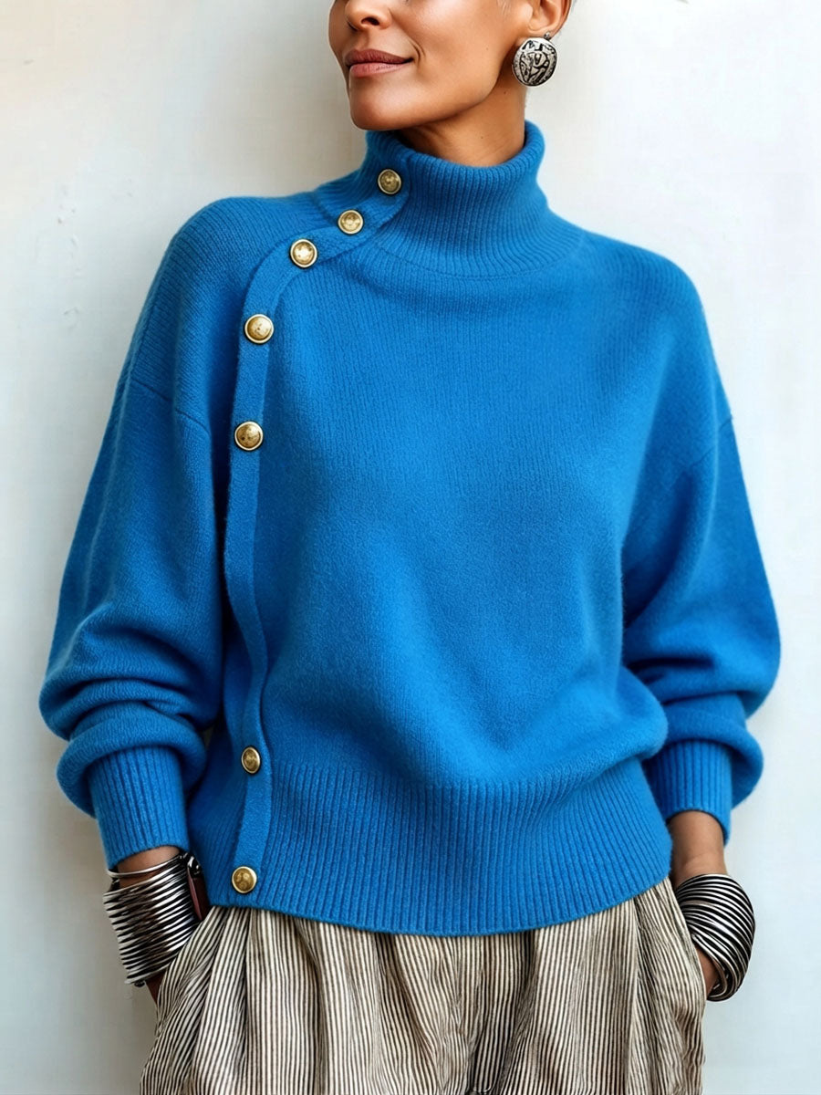 Lima | Sweater with Asymmetrical Turtleneck