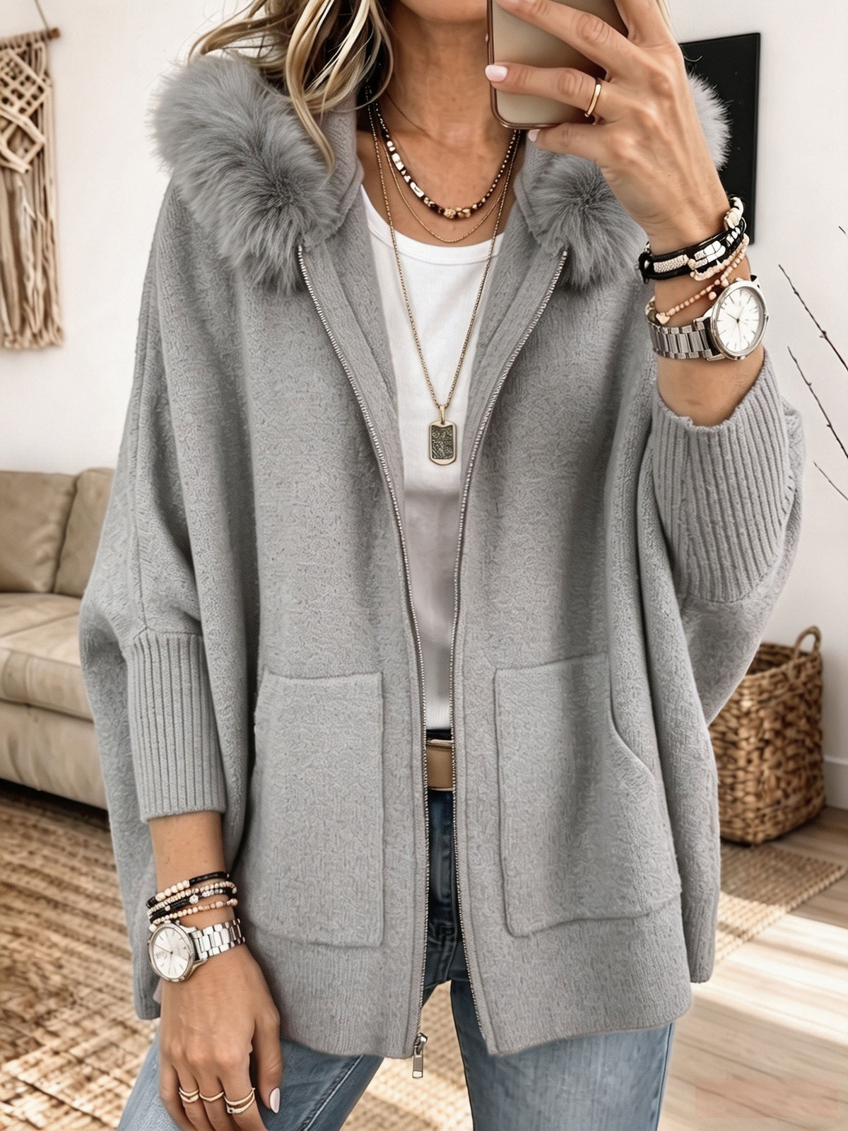 Babette | Knit Hooded Jacket