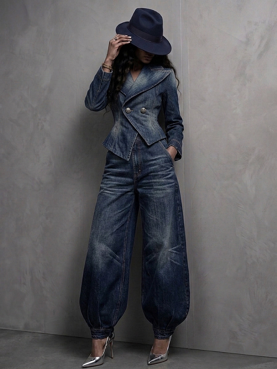 Charlotte™ | Sophisticated Plaid Cured-Hem Wide-Leg Trousers
