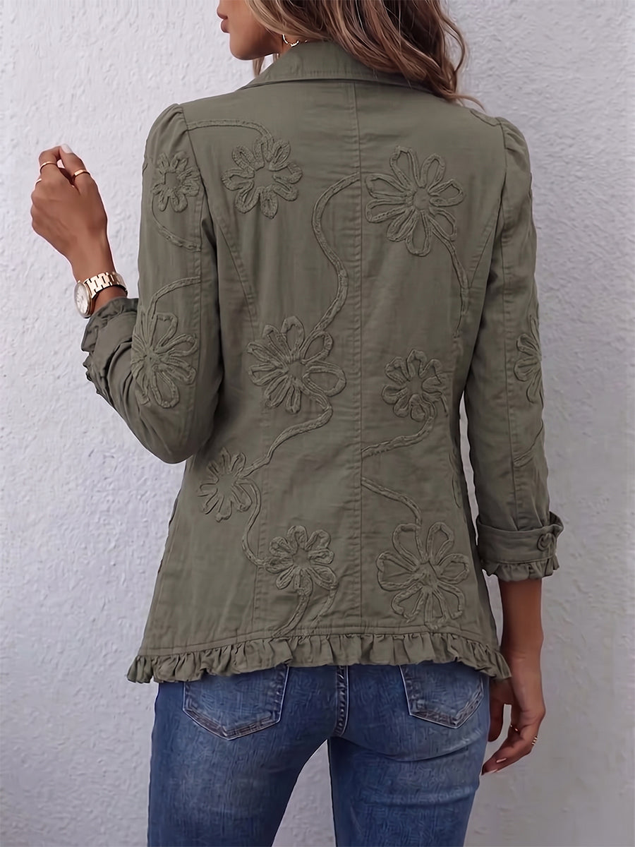 Buena™ |  Jacket Adorned with Floral Embroidery