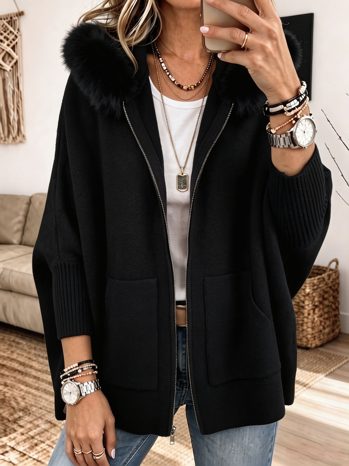 Babette | Knit Hooded Jacket