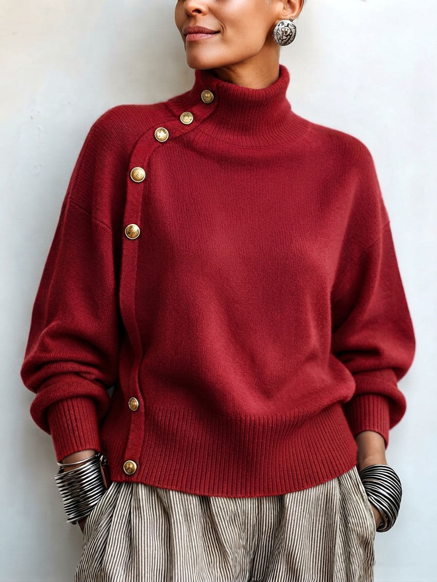 Lima | Sweater with Asymmetrical Turtleneck