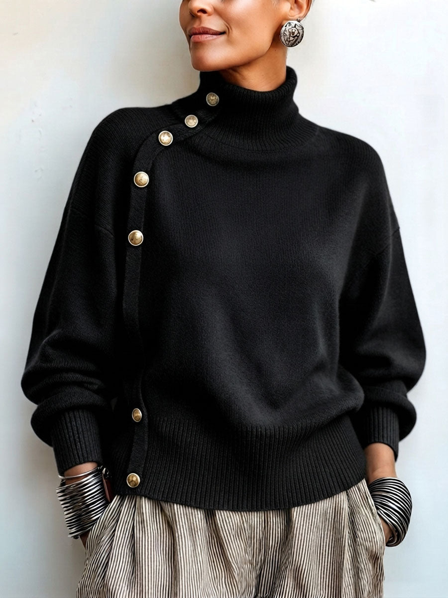 Lima | Sweater with Asymmetrical Turtleneck