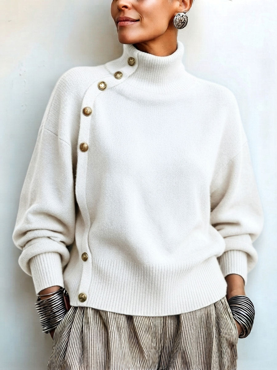 Lima | Sweater with Asymmetrical Turtleneck