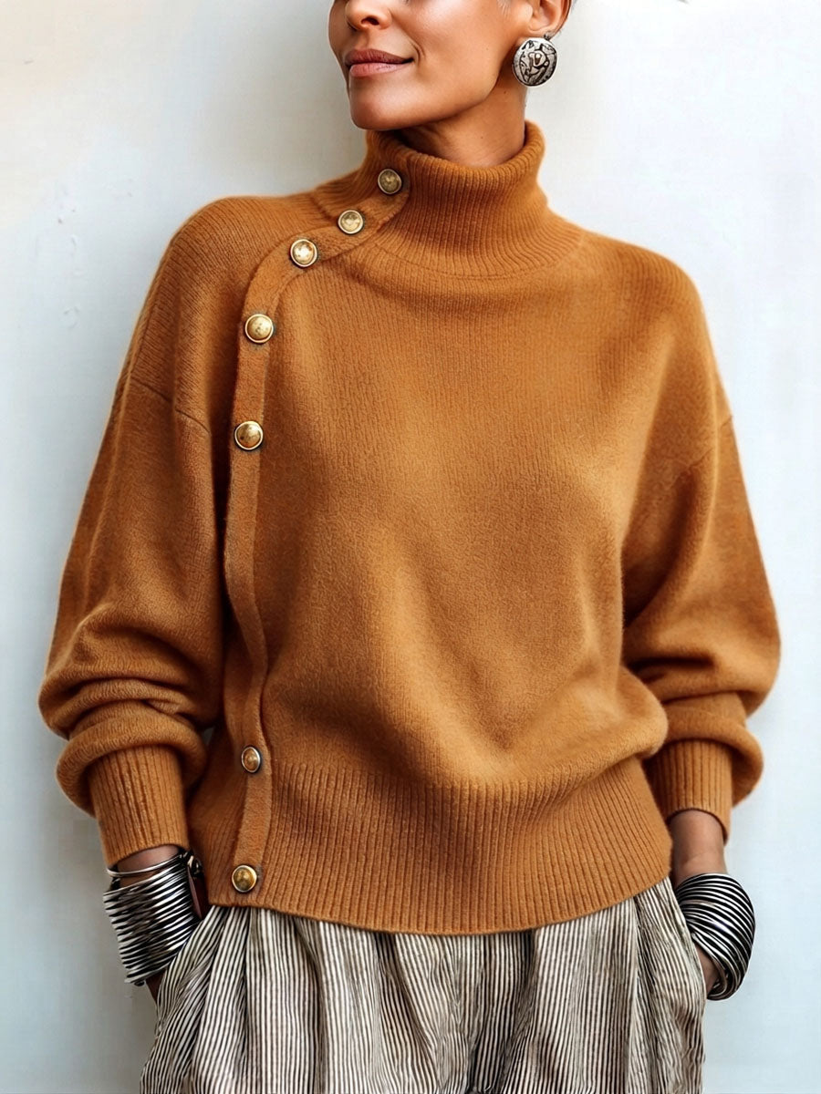 Lima | Sweater with Asymmetrical Turtleneck
