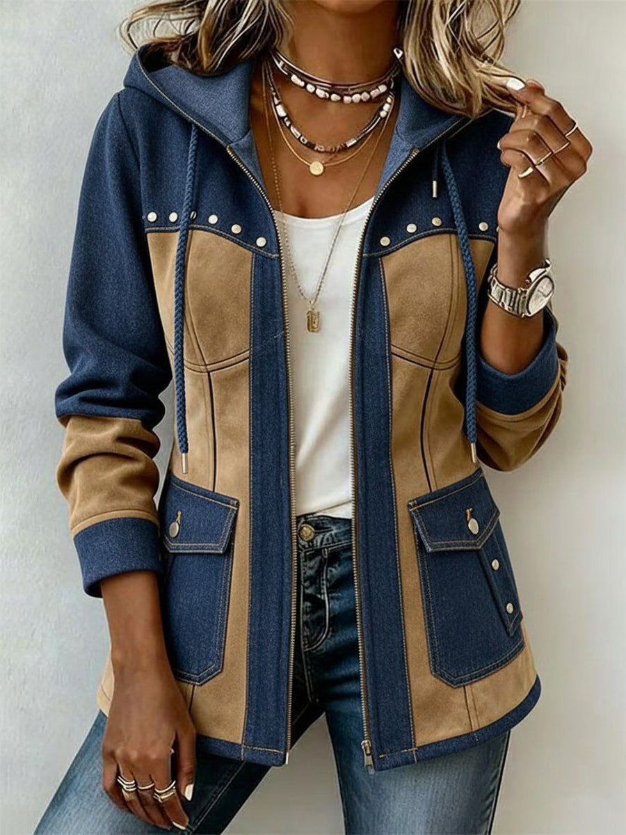 Véronique | Mixed-Fabric Hooded Jacket