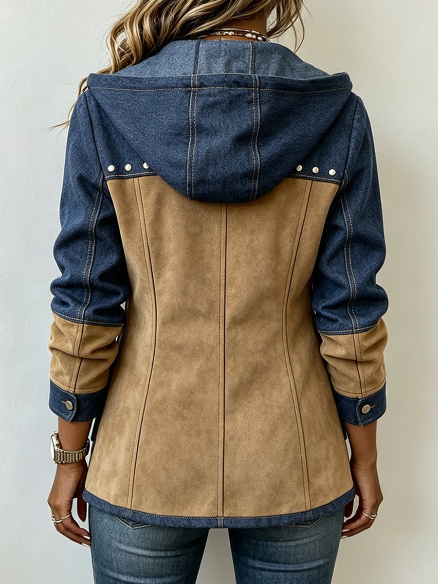 Véronique | Mixed-Fabric Hooded Jacket