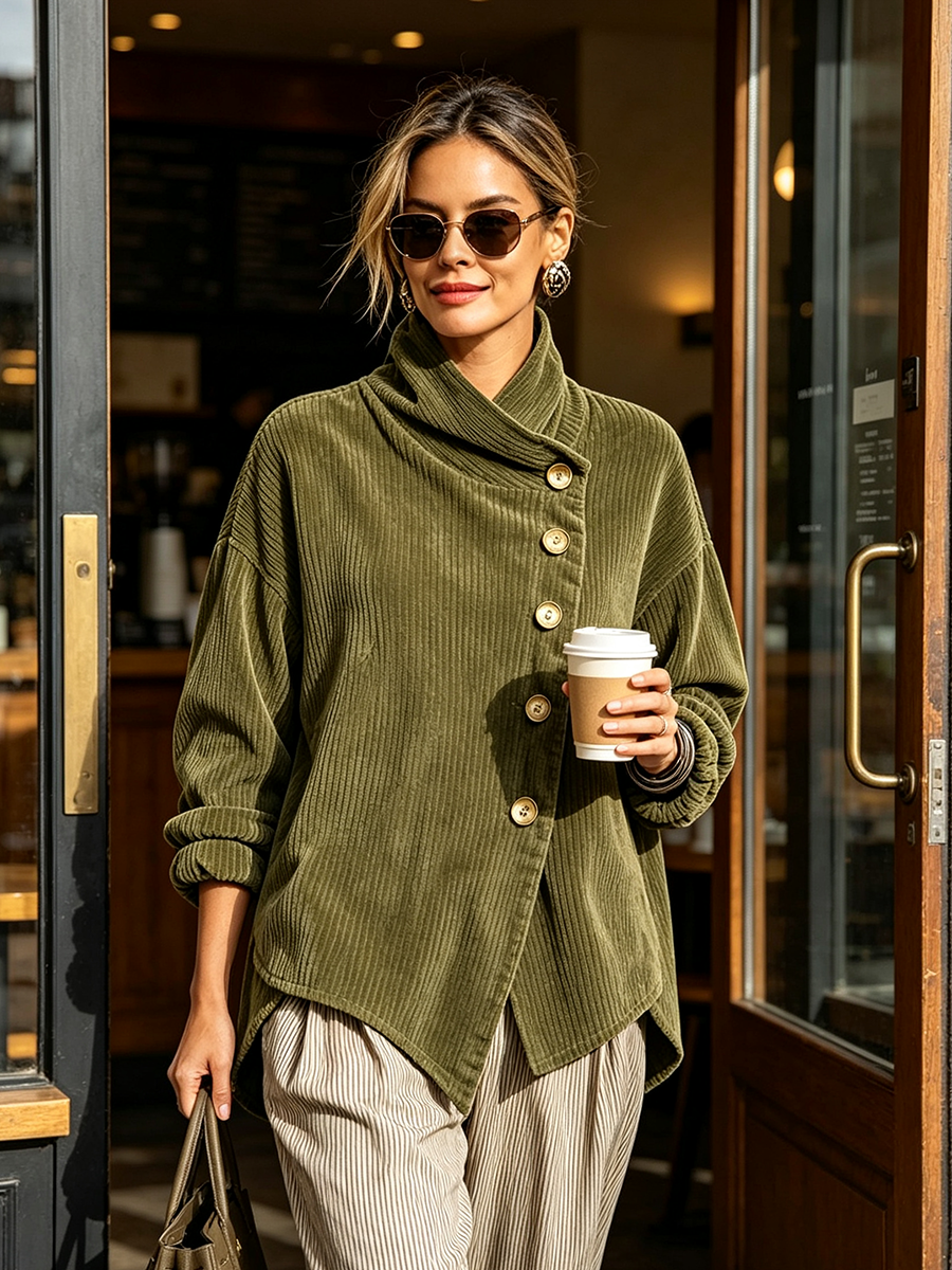 Sandra | Ribbed Velvet Sweater
