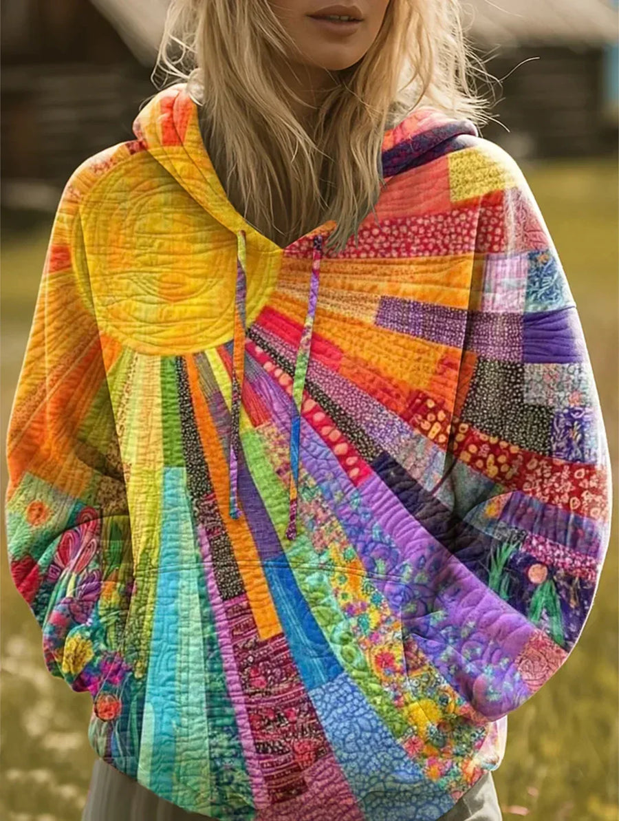 Aurora | Multicolored Patchwork Hoodie