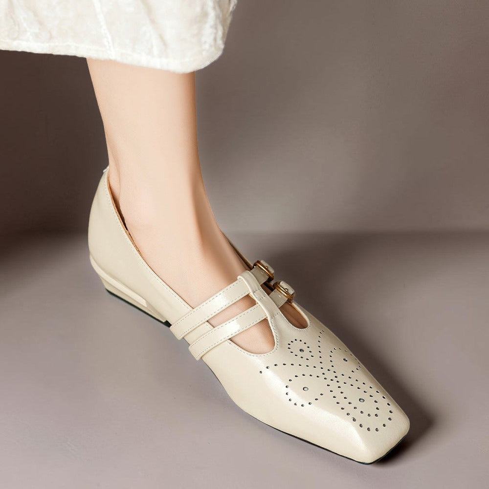 Marisol | Escarpin Mary Jane brogue à double bride