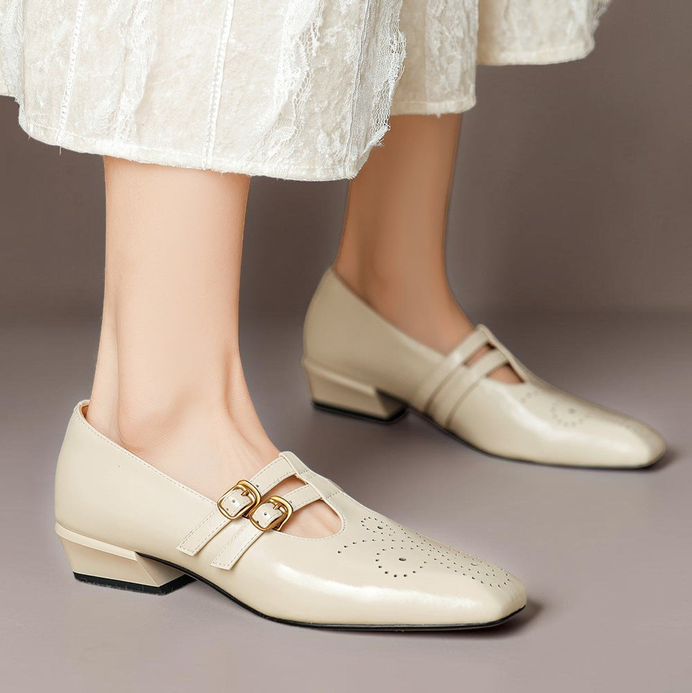 Marisol | Escarpin Mary Jane brogue à double bride