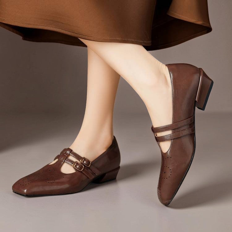Marisol | Escarpin Mary Jane brogue à double bride