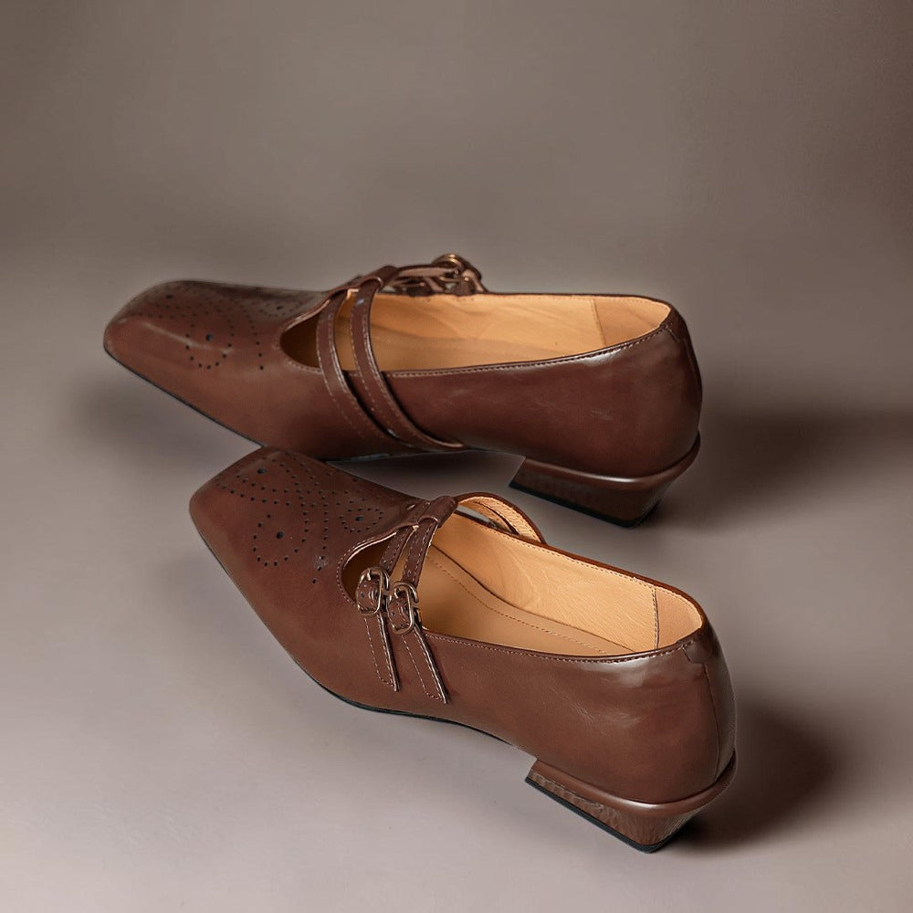 Marisol | Escarpin Mary Jane brogue à double bride