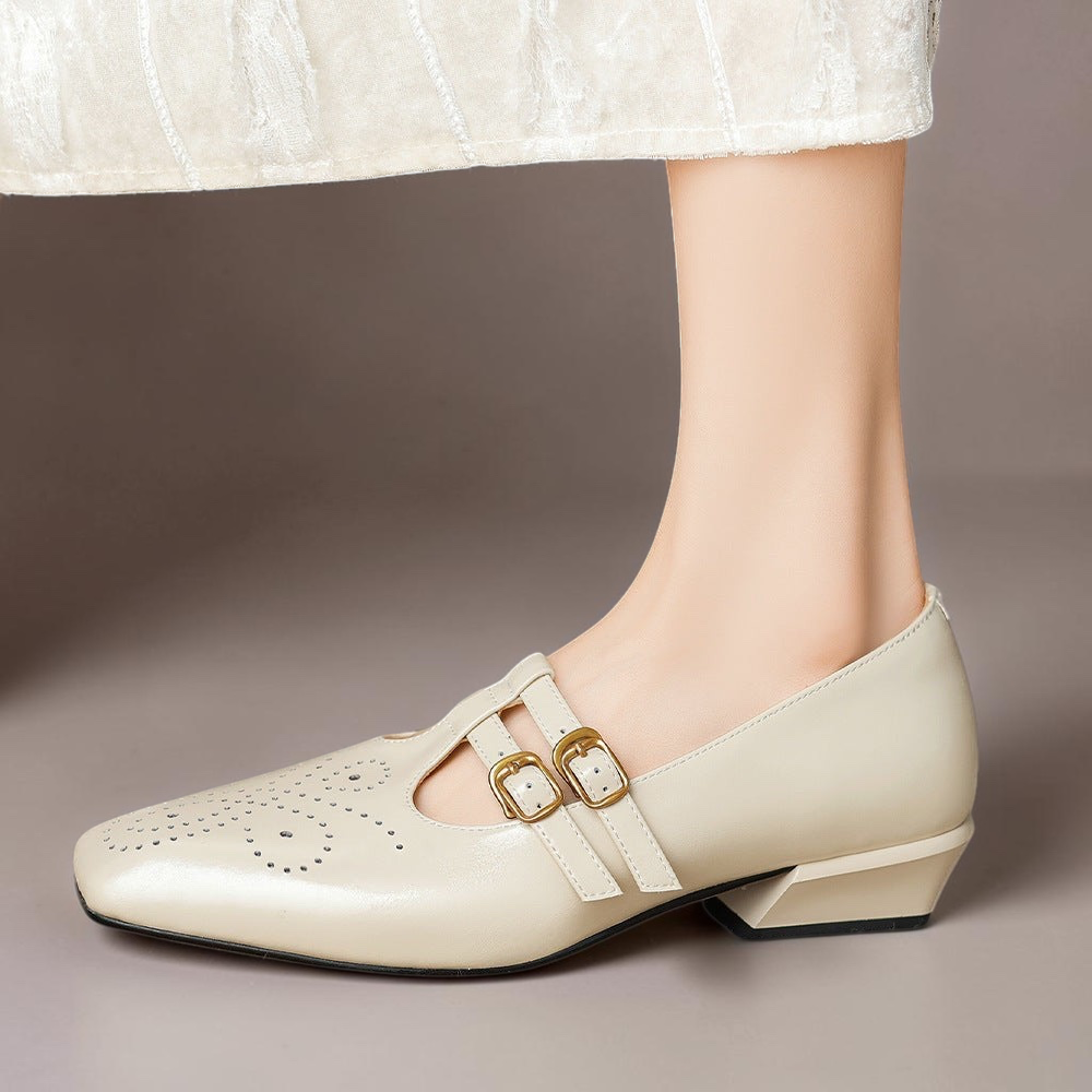 Marisol | Escarpin Mary Jane brogue à double bride