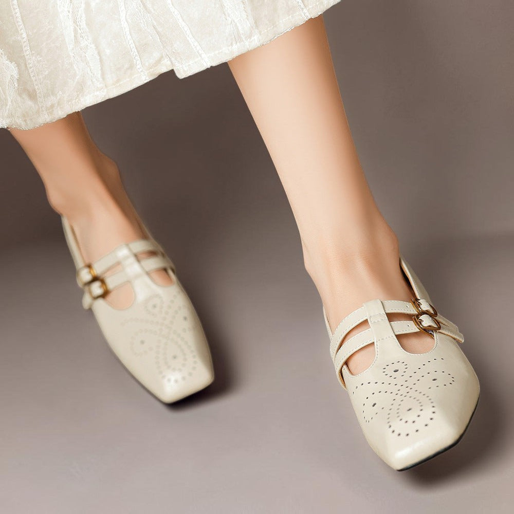 Marisol | Escarpin Mary Jane brogue à double bride